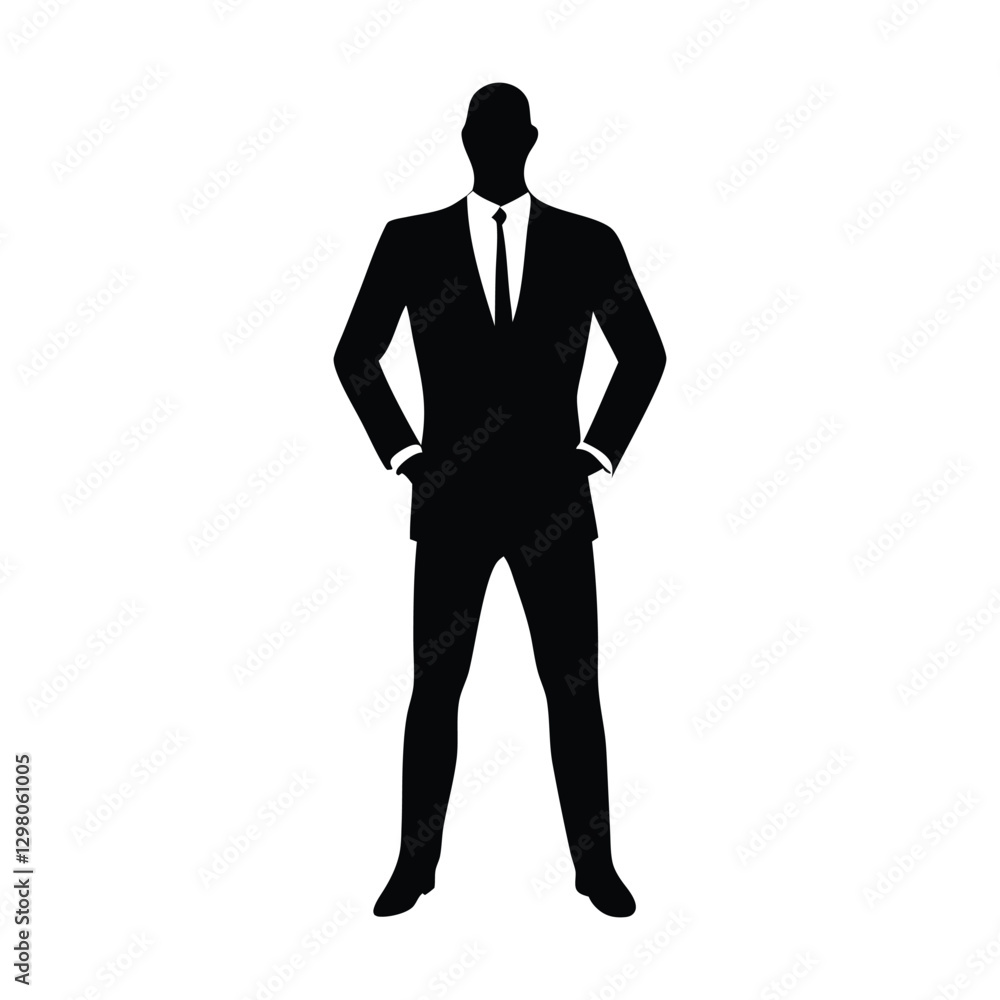 corporate businessman black vector silhouette corporate businessman black vector silhouette