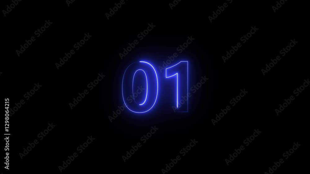 Neon text 01 number icon background. neon glowing countdown number 01 , Number 01 Animation. 01 percentage discount animated. neon countdown 01 Neon text 01 number icon background. neon glowing countdown number 01 , Number 01 Animation. 01 percentage discount animated. neon countdown 01