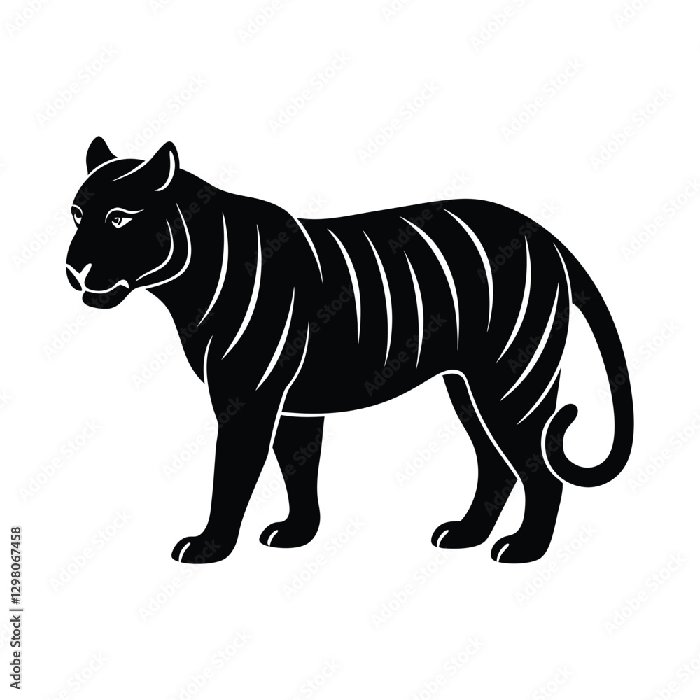 Tiger Vector silhouette Tiger Vector silhouette