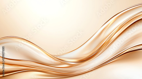 Elegant flowing lines create soft, warm background with beige hue, perfect for various design projects. smooth curves evoke sense of calm and sophistication