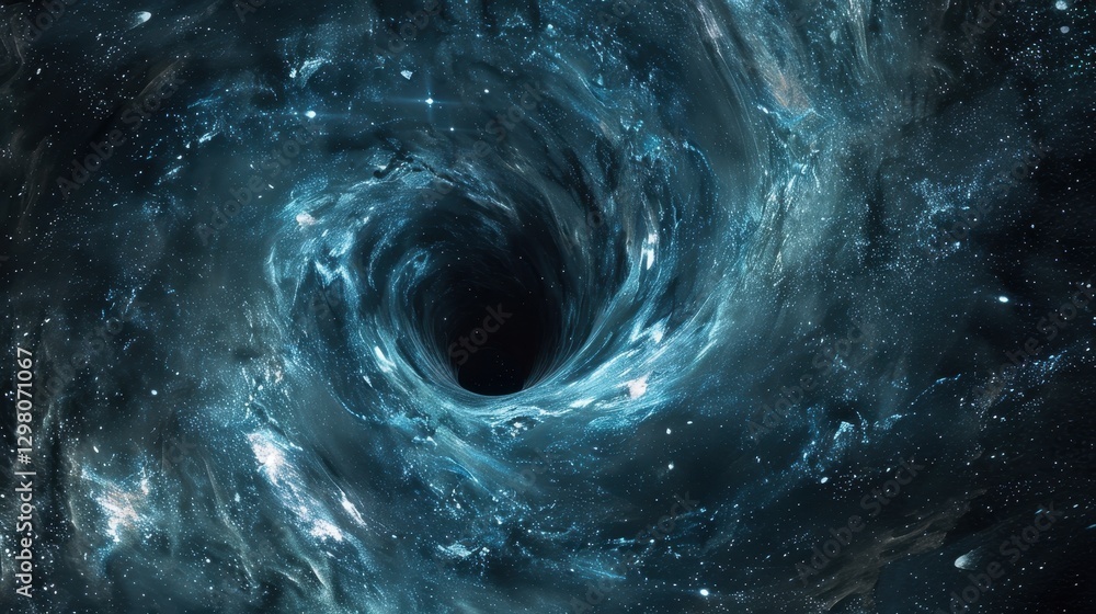 Abstract black hole with a supernova explosion Abstract universe with a black hole and cosmic light Abstract black hole with a supernova explosion Abstract universe with a black hole and cosmic light