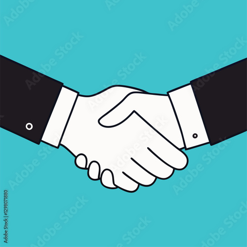 Handshake icon. Shake hands, agreement, good deal, partnership concepts. Vector image