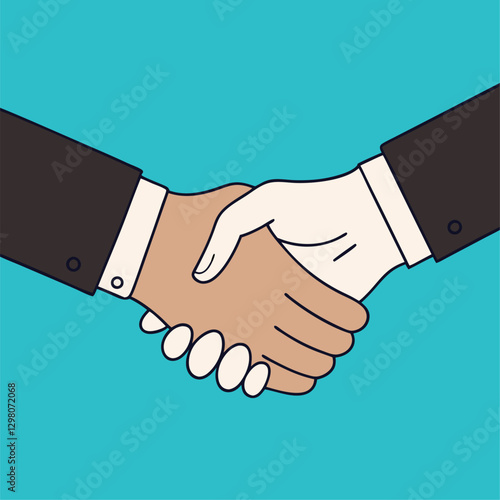 Handshake icon. Shake hands, agreement, good deal, partnership concepts. Vector image