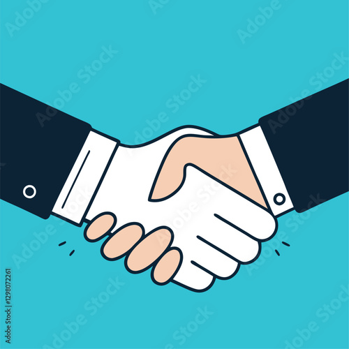 Handshake icon. Shake hands, agreement, good deal, partnership concepts. Vector image