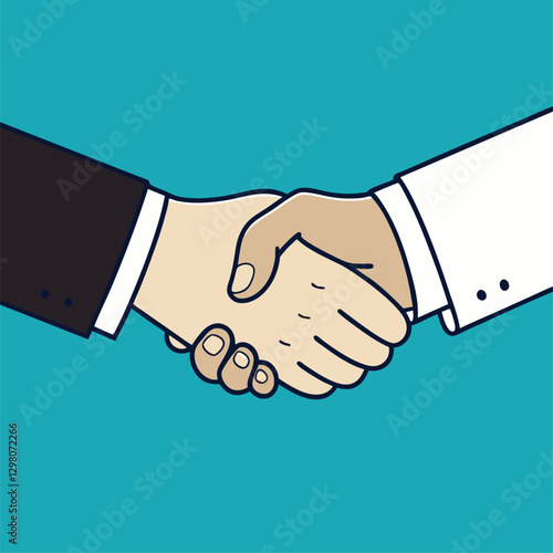 Handshake icon. Shake hands, agreement, good deal, partnership concepts. Vector image