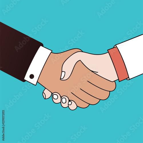 Handshake icon. Shake hands, agreement, good deal, partnership concepts. Vector image