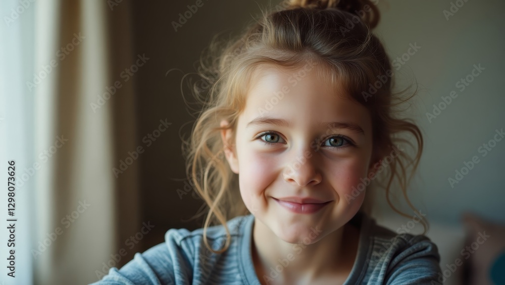 Young Carer. Girl is smiling and looking at camera with smile Young Carer. Girl is smiling and looking at camera with smile
