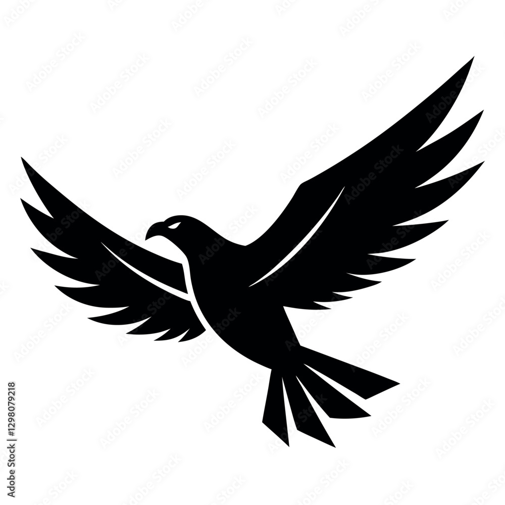 Obraz premium a-minimal-vector-eagle-with-a-sharp-and-sleek-desi