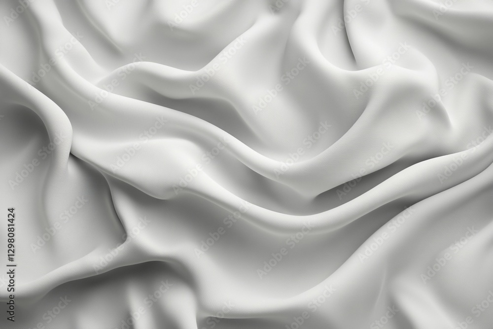 Fototapeta premium Smooth Curves of Elegant Fabric Creating a Tranquil and Calming Atmosphere. Generative AI