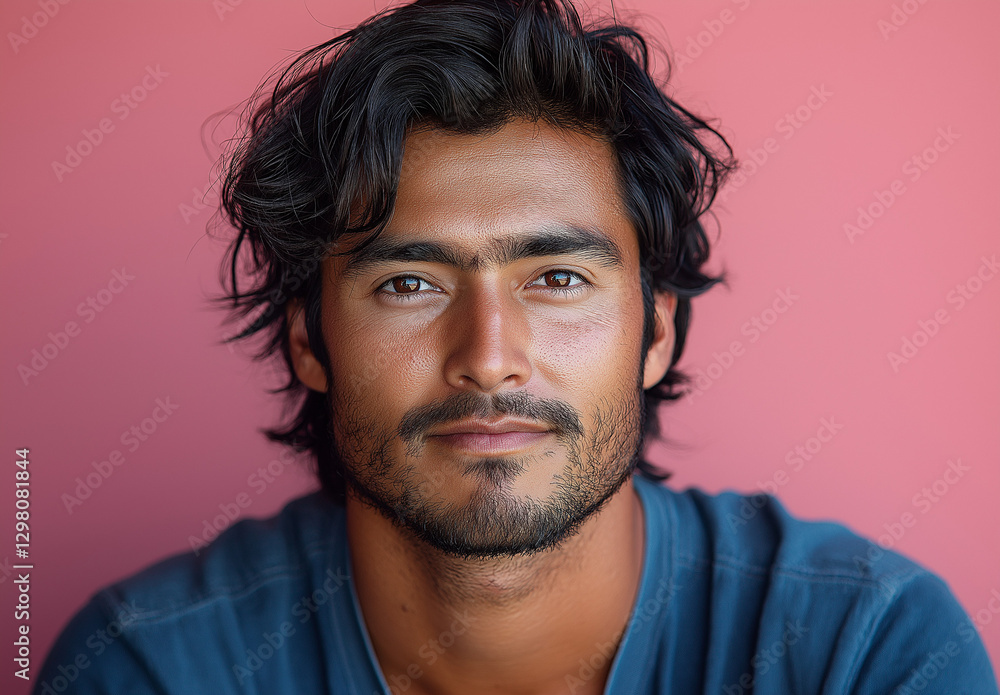 Ultra-Realistic Portrait of a Handsome Man in Blue Shirt – Studio Photography with Pink Background, High Detail, Professional Lighting, Perfect for Branding and Marketing Designs Ultra-Realistic Portrait of a Handsome Man in Blue Shirt – Studio Photography with Pink Background, High Detail, Professional Lighting, Perfect for Branding and Marketing Designs