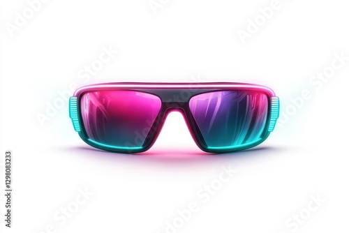 Futuristic sunglasses with vibrant color gradient for stylish outdoor activities