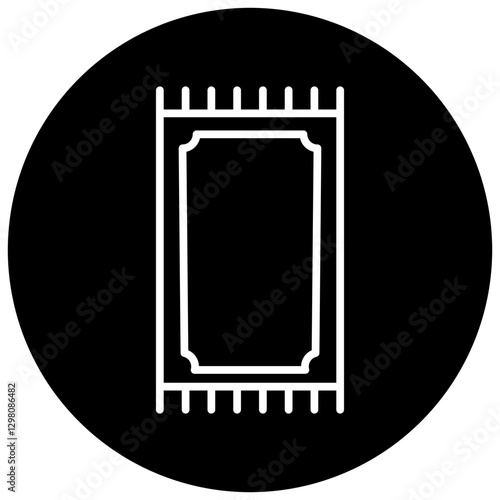 Prayer Mat Black Circle Icon