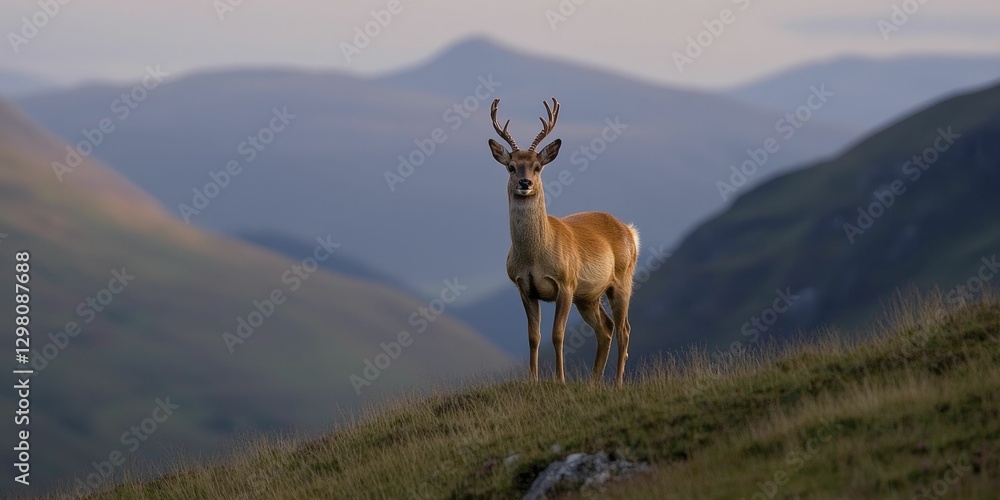 Fototapeta premium Nighttime wildlife photography techniques exploring low-light environments using ambient light and innovative compositions for captivating evening scenes.