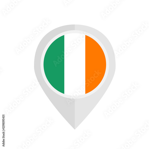 The location of the sign with the flag of Ireland.