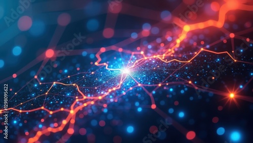 Open-Source Intelligence. Image shows close up of bright blue and red background