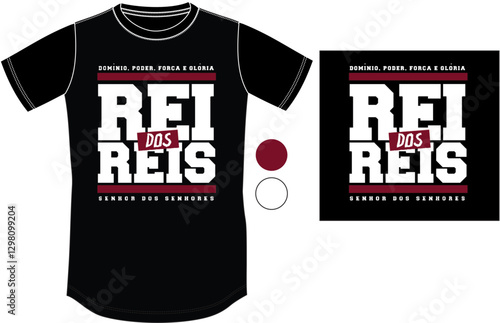 Camiseta Cristã com a Frase 'Rei dos Reis' – Honra, Poder e Glória