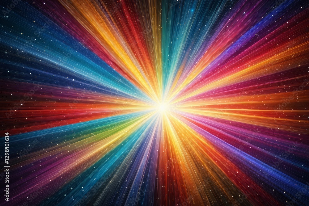a close up of a colorful star burst with a black background a close up of a colorful star burst with a black background