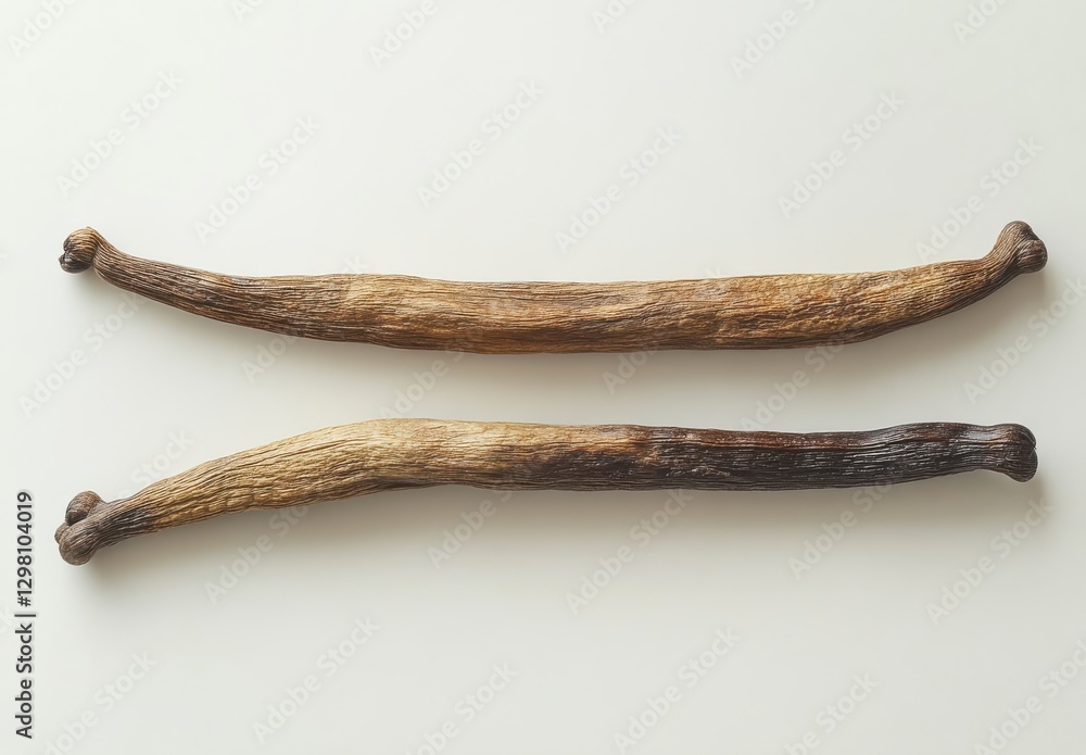 Natural wood sticks displayed on a neutral surface showcasing texture and color variations ideal for art, design, and organic product themes. Natural wood sticks displayed on a neutral surface showcasing texture and color variations ideal for art, design, and organic product themes.