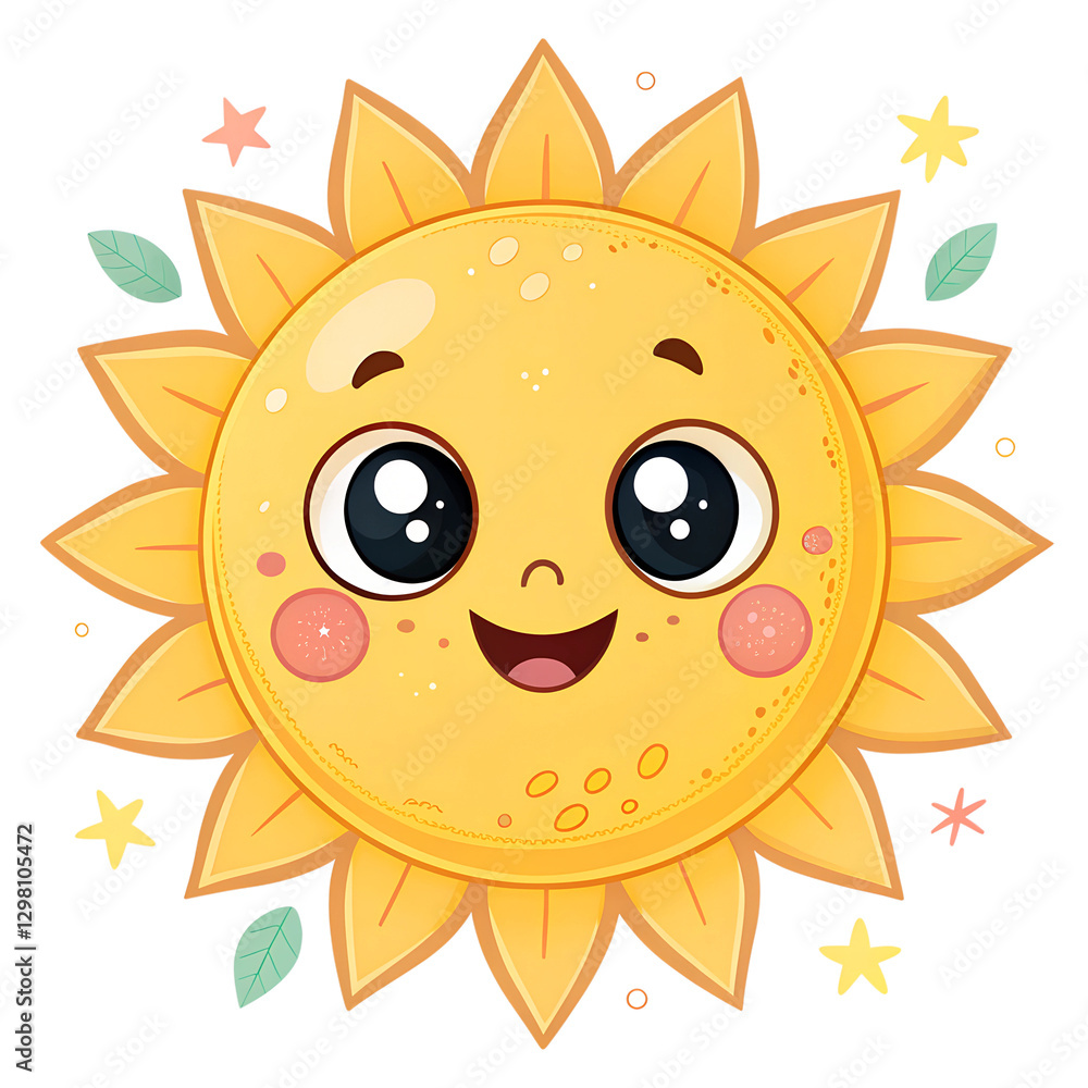 Fototapeta premium sun cartoon character