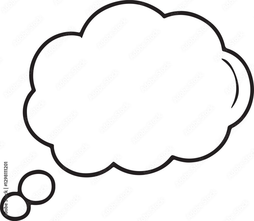 cloud speech bubble line art, black outline, vector and illustration, line art and outline cloud speech bubble line art, black outline, vector and illustration, line art and outline