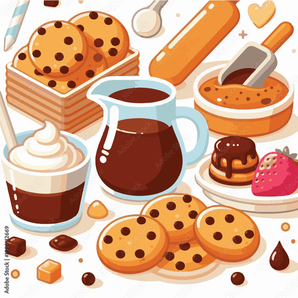 dessert, cookie, food, biscuit, sweet, bakery, background, chocolate, delicious, snack, homemade, brown, isolated, candy, pastry, cake, bake, chip, tasty, breakfast, fresh, treat, closeup, sugar, vect dessert, cookie, food, biscuit, sweet, bakery, background, chocolate, delicious, snack, homemade, brown, isolated, candy, pastry, cake, bake, chip, tasty, breakfast, fresh, treat, closeup, sugar, vect
