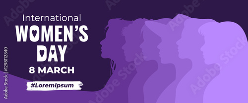 International Women's Day horizontal background template