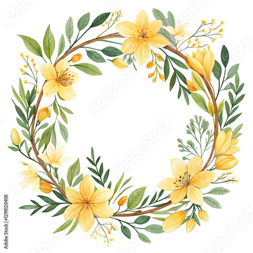 frame with flowers