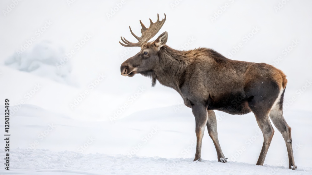 Moose in Winter Landscape Moose in Winter Landscape