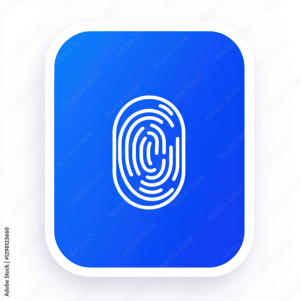 Fingerprint Security Icon: Clean and modern fingerprint icon, signifying security, access, and identity, showcased with a vibrant color gradient in digital design. Fingerprint Security Icon: Clean and modern fingerprint icon, signifying security, access, and identity, showcased with a vibrant color gradient in digital design.