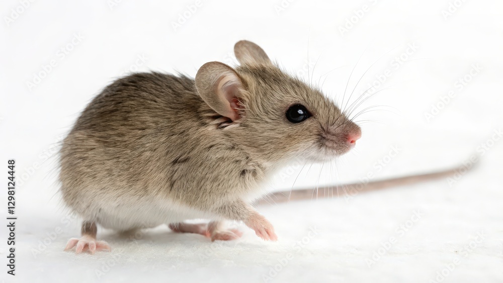 Small Mouse on White Background Small Mouse on White Background