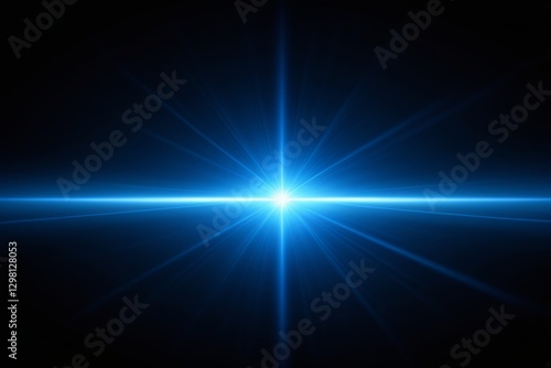 a close up of a blue light shining through a dark background