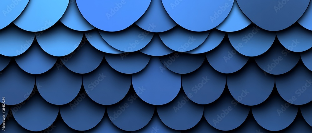 Fototapeta premium Abstract Blue Overlapping Circles Background Texture Design Pattern
