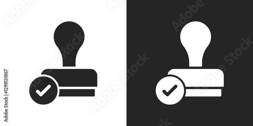 Approved seal stamp sign icon vector design