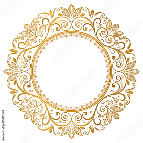 vintage frame with floral ornament