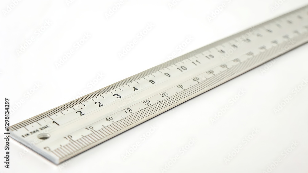White Ruler on White Background White Ruler on White Background