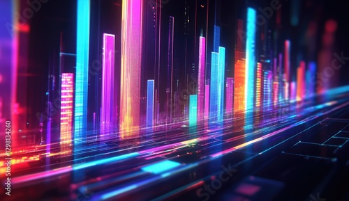 Neon city of the future