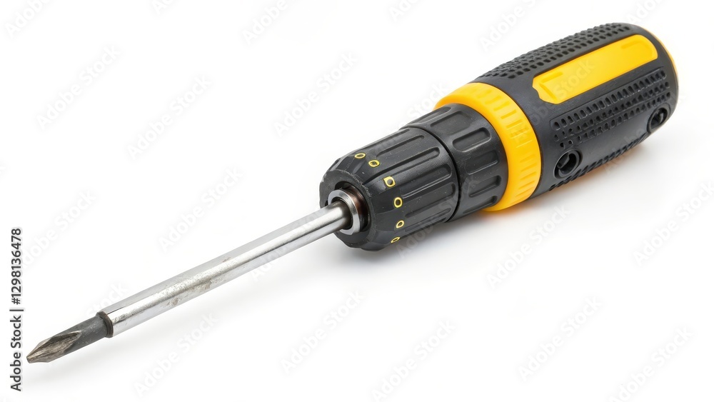 Multi-bit Screwdriver on White Background Multi-bit Screwdriver on White Background