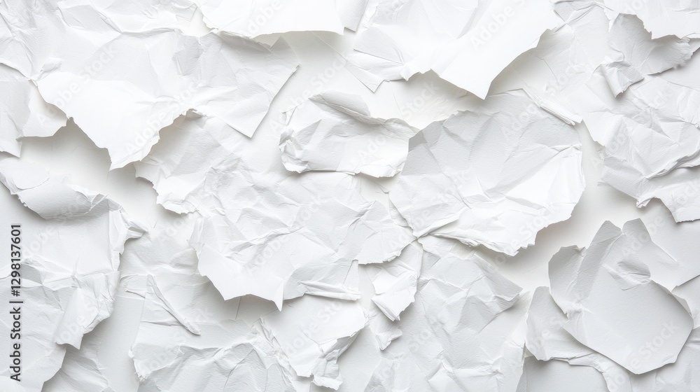 Obraz premium Crumpled white paper texture background (3)