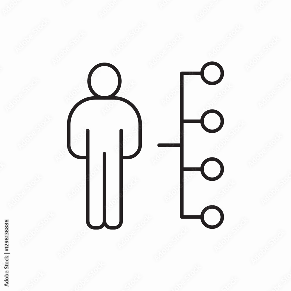 User hierarchy icon vector sign
