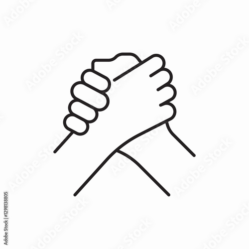 arm wrestling icon vector sign