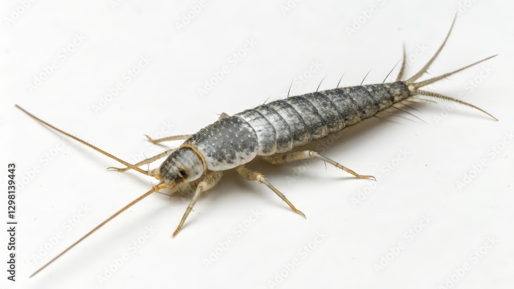 Silverfish Insect Closeup Silverfish Insect Closeup
