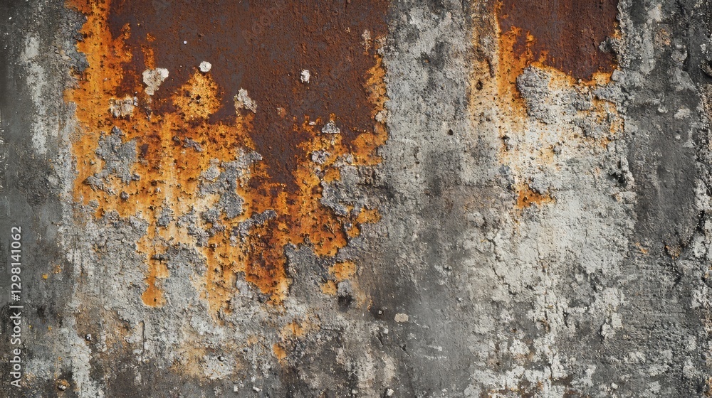 Fototapeta premium A rusty, damaged concrete wall makes a great vintage background. The texture is perfect for a background image. 