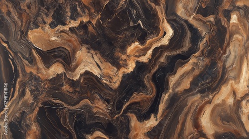Wallpaper Mural Brown marble with dark brown swirling patterns.  Great for home interiors, exteriors, and ceramic tiles.
 Torontodigital.ca