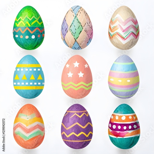 Vibrant Easter Egg Grid – Fun & Seamless Pattern