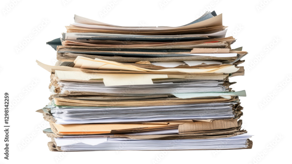 stack of old magazines isolated on white background stack of old magazines isolated on white background