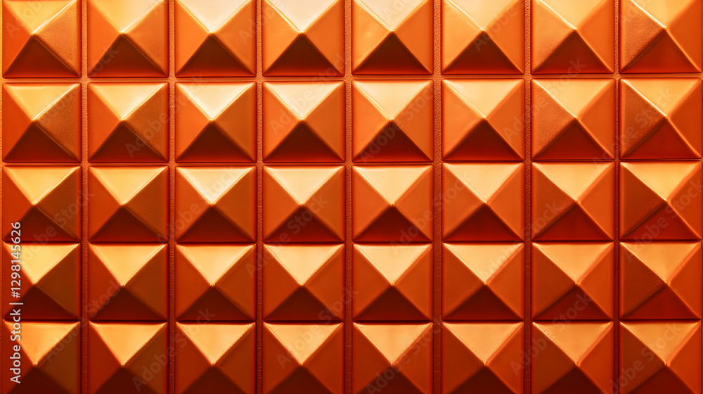 Orange Pyramid Pattern Abstract Background Orange Pyramid Pattern Abstract Background