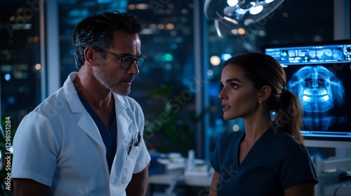 Night Shift Doctors Consultation  Serious Medical Discussion