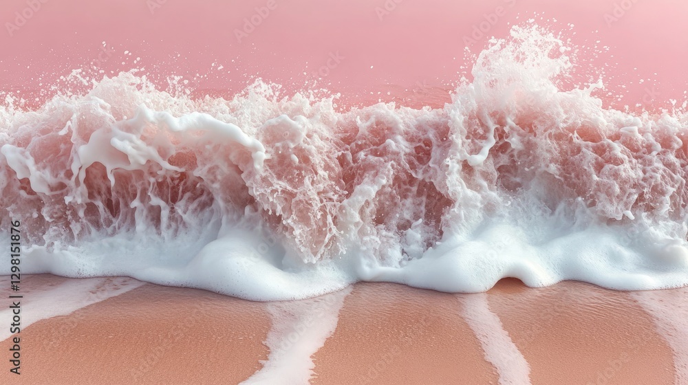 Fototapeta premium Abstract Pink Beach Wave