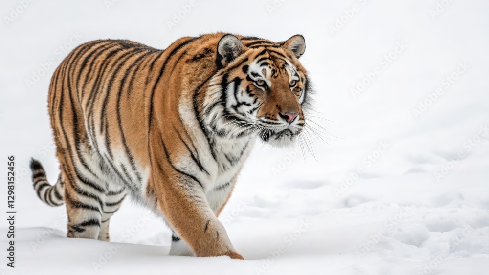 Fototapeta premium Siberian Tiger in Winter Snow