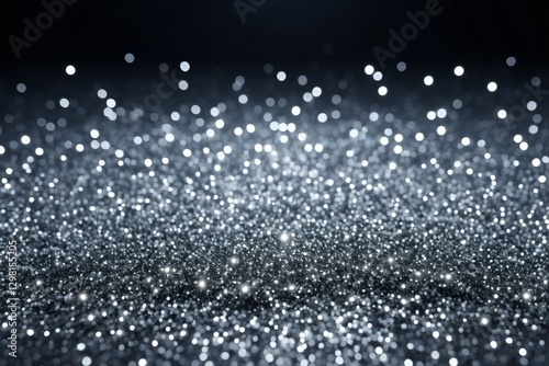 a close up of a black and white photo of a glittery surface